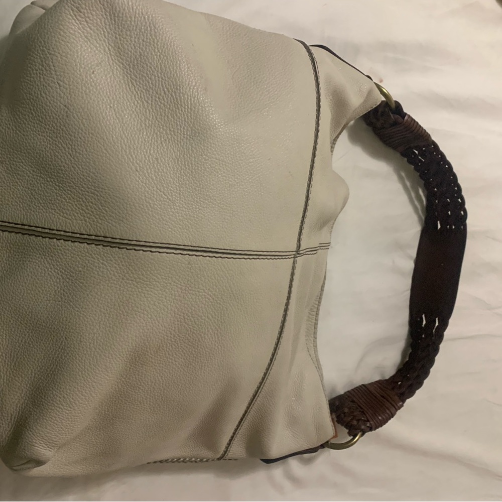 Lucky Brand Silver Hobo Bag with Slouchy Design